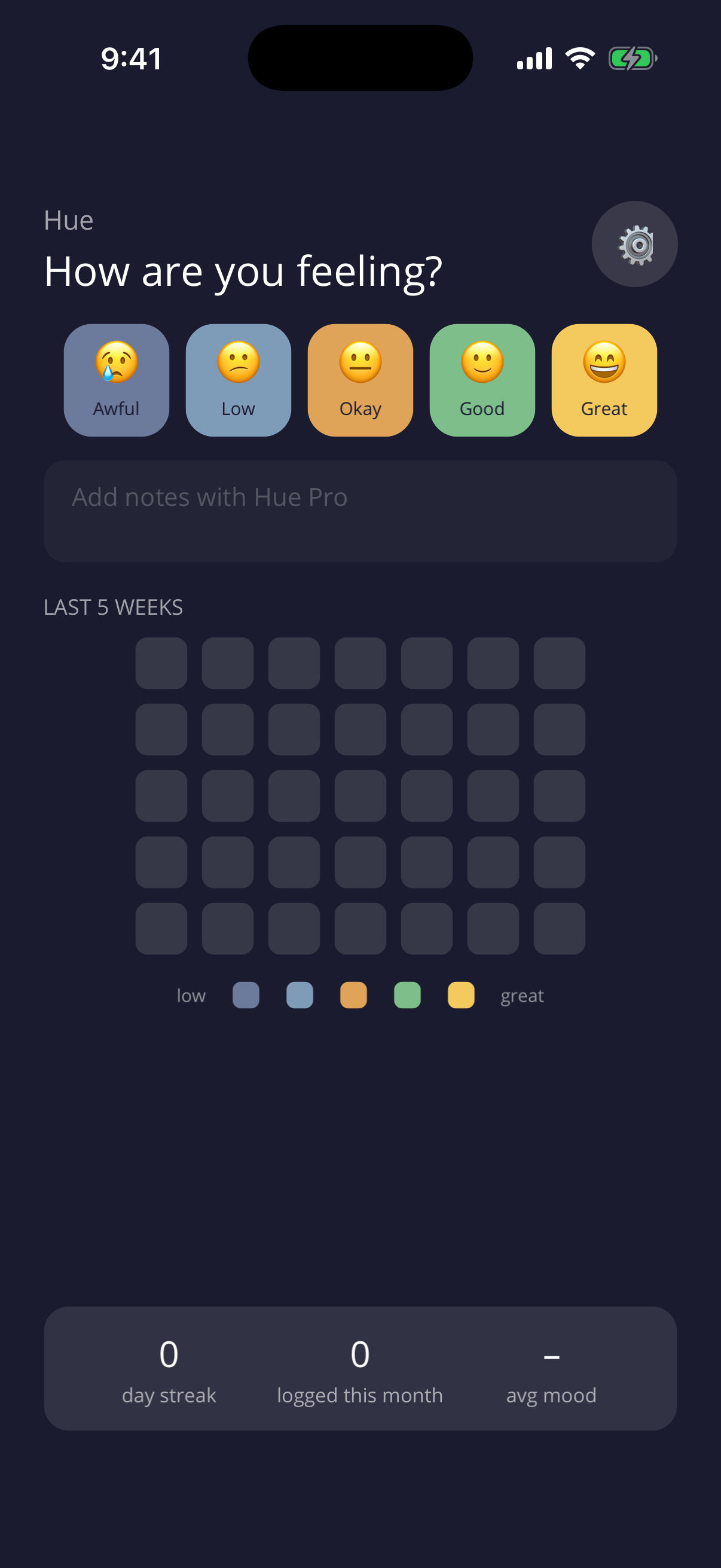 hue — home screen